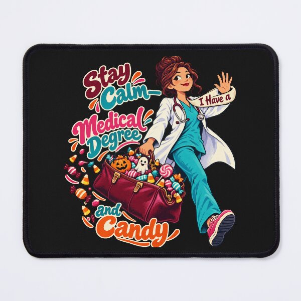 Item preview, Stay Calm—I Have a Medical Degree and Candy doctor Halloween designed and sold by JollyNib.