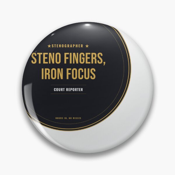 Item preview, Steno Fingers, Iron Focus Court Reporter Seal designed and sold by SlowMadeShelf.
