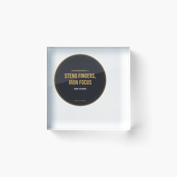 Item preview, Steno Fingers, Iron Focus Court Reporter Seal designed and sold by SlowMadeShelf.