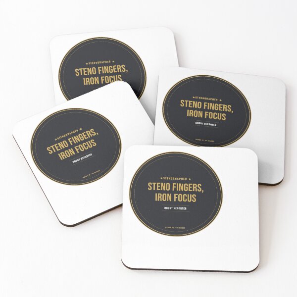 Item preview, Steno Fingers, Iron Focus Court Reporter Seal designed and sold by SlowMadeShelf.