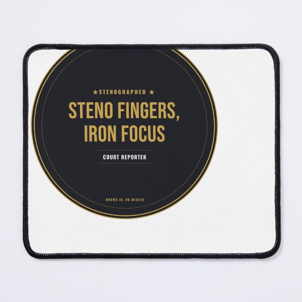 Item preview, Steno Fingers, Iron Focus Court Reporter Seal designed and sold by SlowMadeShelf.