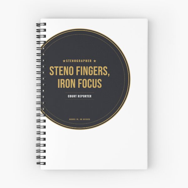 Item preview, Steno Fingers, Iron Focus Court Reporter Seal designed and sold by SlowMadeShelf.
