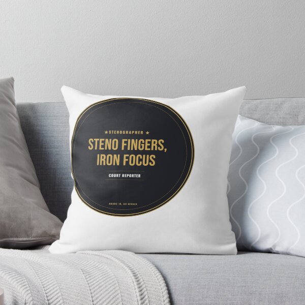 Item preview, Steno Fingers, Iron Focus Court Reporter Seal designed and sold by SlowMadeShelf.