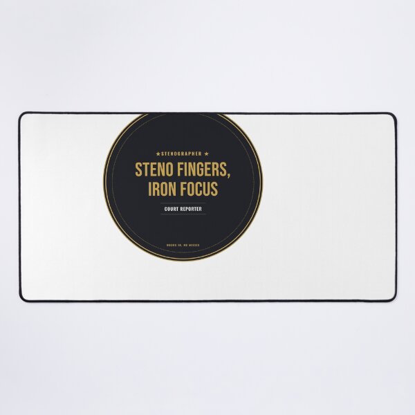 Item preview, Steno Fingers, Iron Focus Court Reporter Seal designed and sold by SlowMadeShelf.