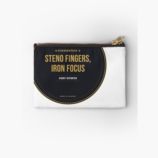 Item preview, Steno Fingers, Iron Focus Court Reporter Seal designed and sold by SlowMadeShelf.