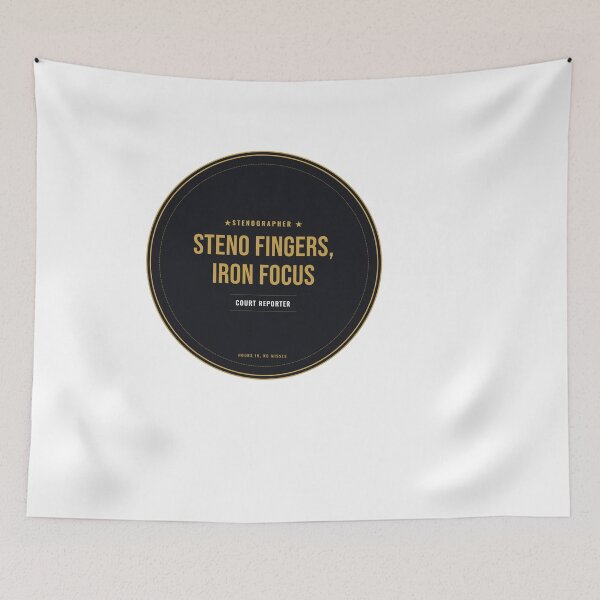Item preview, Steno Fingers, Iron Focus Court Reporter Seal designed and sold by SlowMadeShelf.