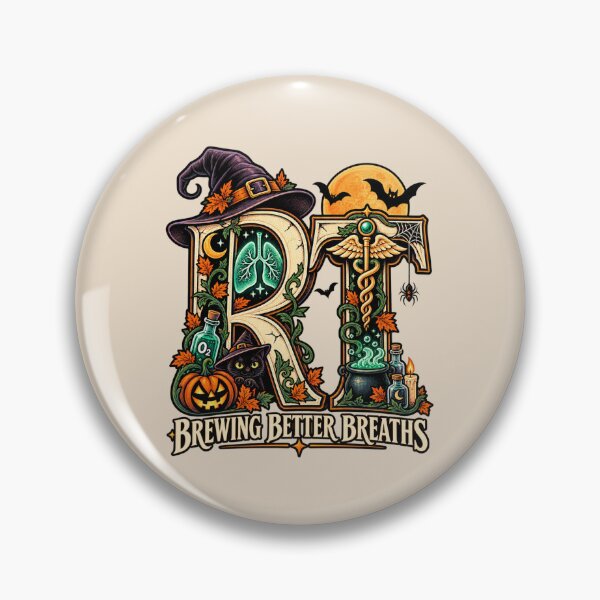 Aperçu de l'œuvre Halloween RT Brassage de meilleures respirations Sorcière Thérapeute respiratoire créée et vendue par ClinicalHubs.