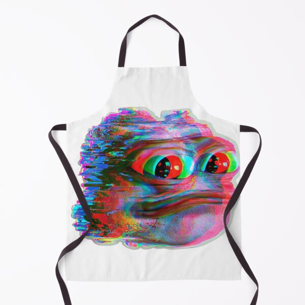 Item preview, Glitch Art Distorted Frog Face Meme Aesthetic designed and sold by NicolasGlowArt.