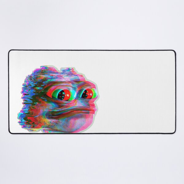 Item preview, Glitch Art Distorted Frog Face Meme Aesthetic designed and sold by NicolasGlowArt.