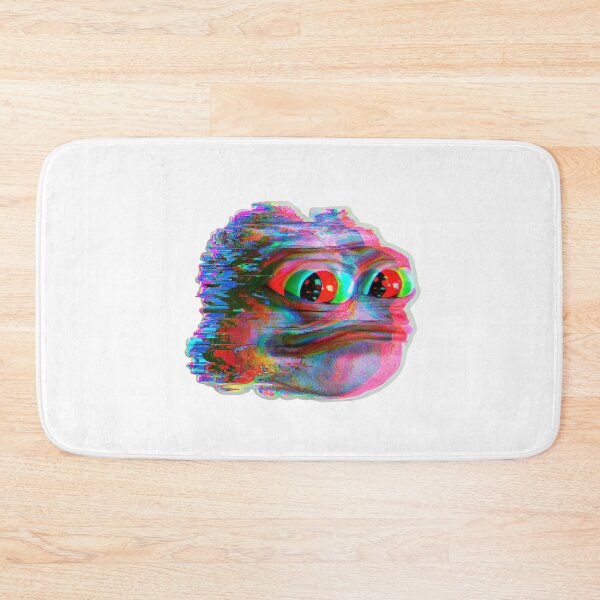 Item preview, Glitch Art Distorted Frog Face Meme Aesthetic designed and sold by NicolasGlowArt.