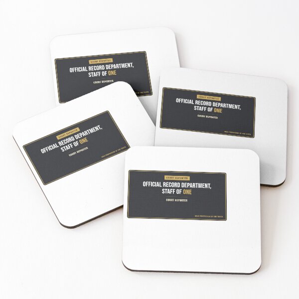 Item preview, Official Record Department, Staff Of One Court Reporter designed and sold by SlowMadeShelf.