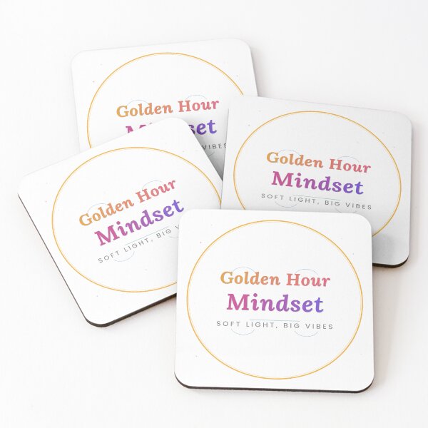Item preview, Golden Hour Mindset Soft Light Big Vibes Colorful Quote Design designed and sold by Mega-Shopping.