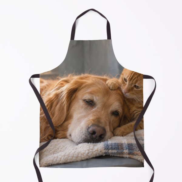 Item preview, Golden Retriever and Tabby Cat Resting designed and sold by Beluga Cat.