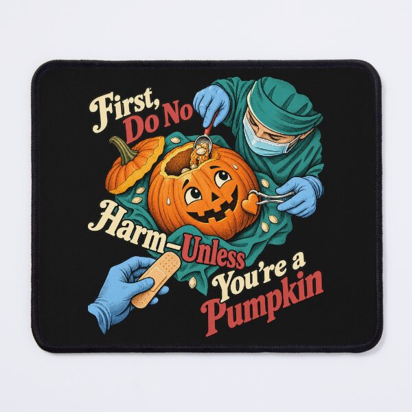 Item preview, First, Do No Harm—Unless You're a Pumpkin doctor Halloween designed and sold by JollyNib.