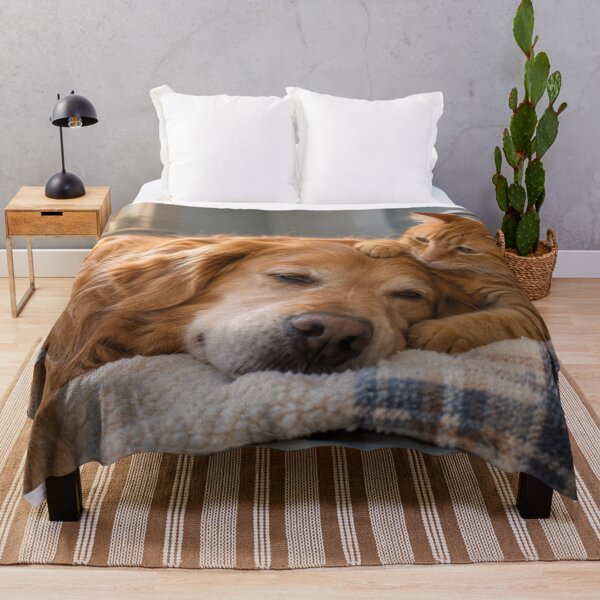 Item preview, Golden Retriever and Tabby Cat Resting designed and sold by Beluga Cat.