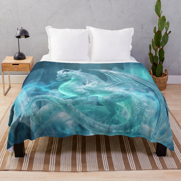 Item preview, Crystal Ice Dragon in a Magical Frozen Cavern designed and sold by JanjjaSoulInk.