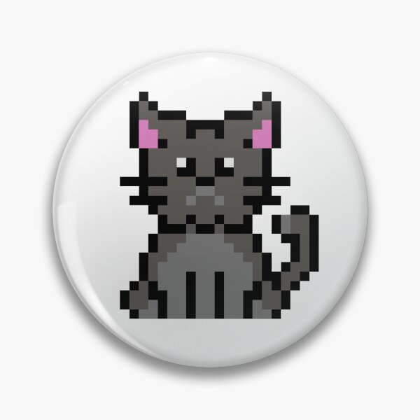 Item preview, Retro Pixel Art Grey Cat designed and sold by wagnerps.