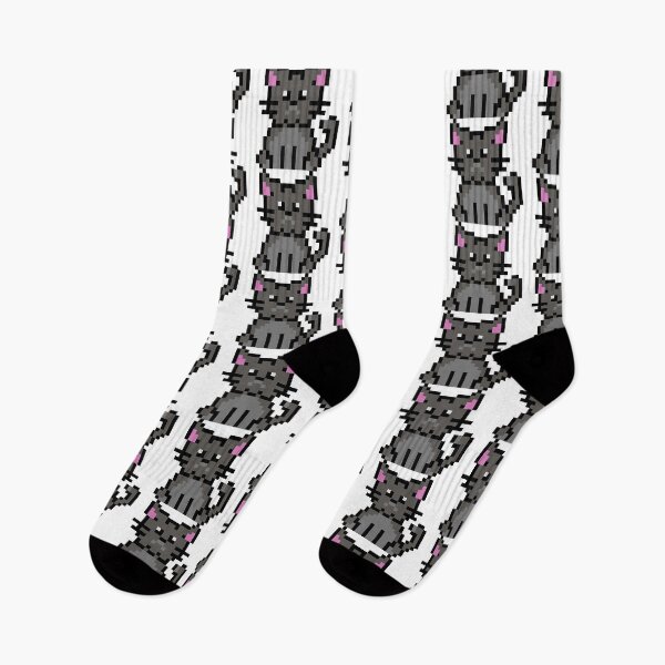 Item preview, Retro Pixel Art Grey Cat designed and sold by wagnerps.