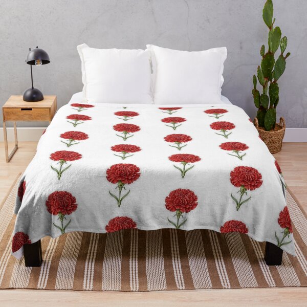 Item preview, Single Red Carnation Illustration | Romantic Floral Sticker designed and sold by RareBotanical .