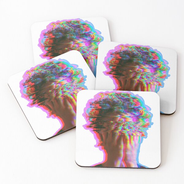 Item preview, Glitch Art Distorted Face Aesthetic Design designed and sold by NicolasGlowArt.