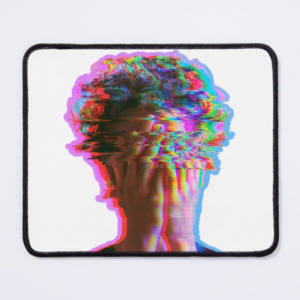 Item preview, Glitch Art Distorted Face Aesthetic Design designed and sold by NicolasGlowArt.