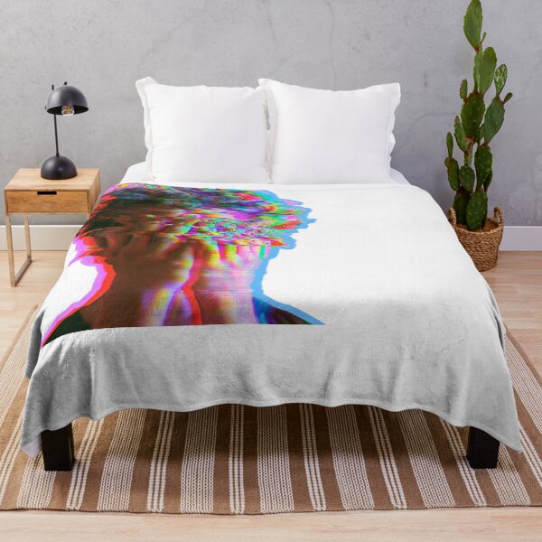 Item preview, Glitch Art Distorted Face Aesthetic Design designed and sold by NicolasGlowArt.