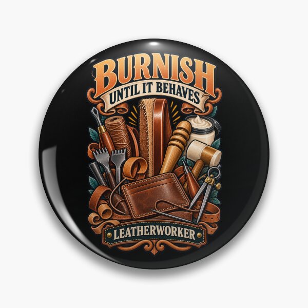 Item preview, Burnish Until It Behaves - Funny Leatherworker Gift designed and sold by MOTIFOLK.