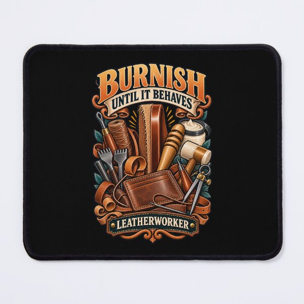 Item preview, Burnish Until It Behaves - Funny Leatherworker Gift designed and sold by MOTIFOLK.