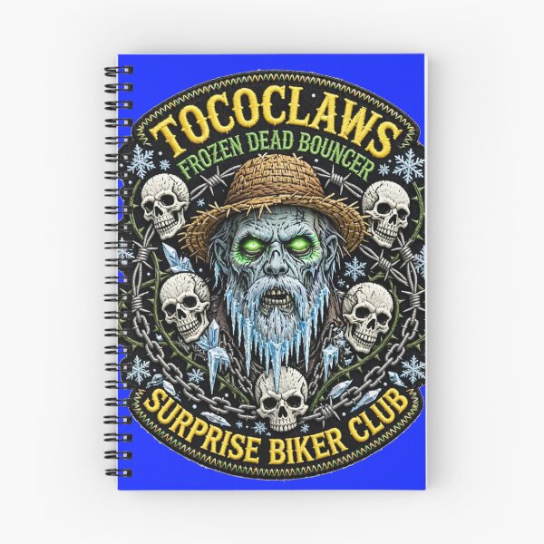 Item preview, Frozen Dead Bouncer Zombie Straw Hat | Surprise Biker Club Patch Graphic designed and sold by TOCOCLAWS.