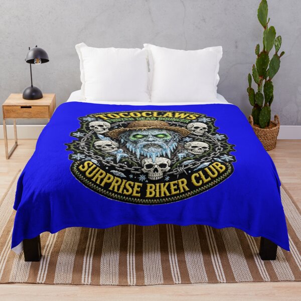 Item preview, Frozen Dead Bouncer Zombie Straw Hat | Surprise Biker Club Patch Graphic designed and sold by TOCOCLAWS.