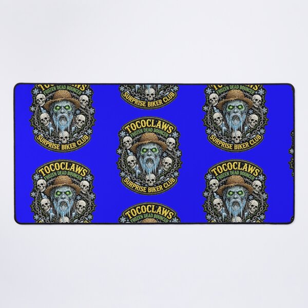 Item preview, Frozen Dead Bouncer Zombie Straw Hat | Surprise Biker Club Patch Graphic designed and sold by TOCOCLAWS.