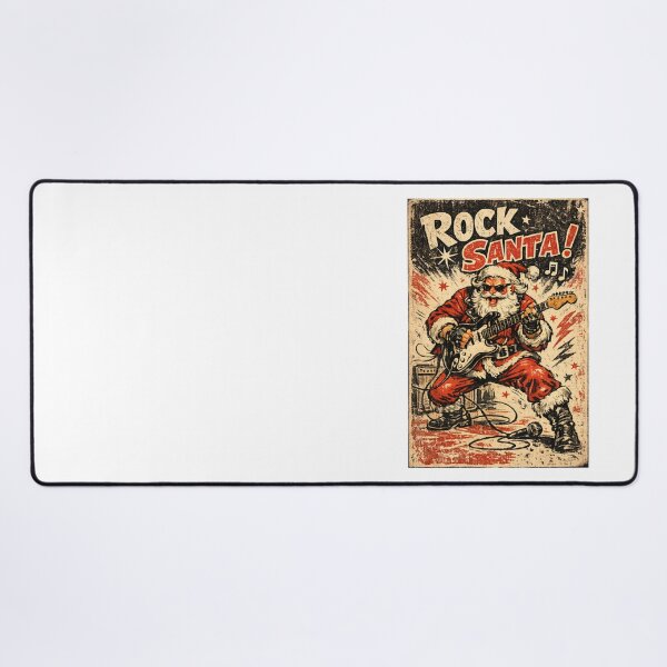 Item preview, Rock Santa Claus Electric Guitar Vintage 1950s Christmas Funny Art designed and sold by Artycom.