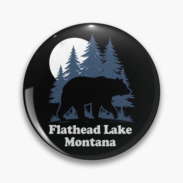 Item preview, Flathead Lake Montana Moonlight Bear Silhouette designed and sold by Milasneeze.
