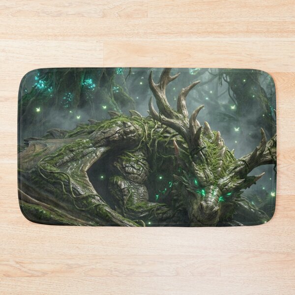 Item preview, Ancient Forest Dragon in an Enchanted Woodland designed and sold by JanjjaSoulInk.