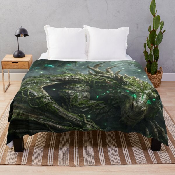 Item preview, Ancient Forest Dragon in an Enchanted Woodland designed and sold by JanjjaSoulInk.