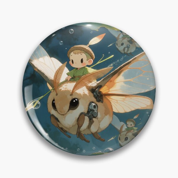 Item preview, Tiny Sprite Riding Moth in Forest Light (V2) designed and sold by SabaMirzique.