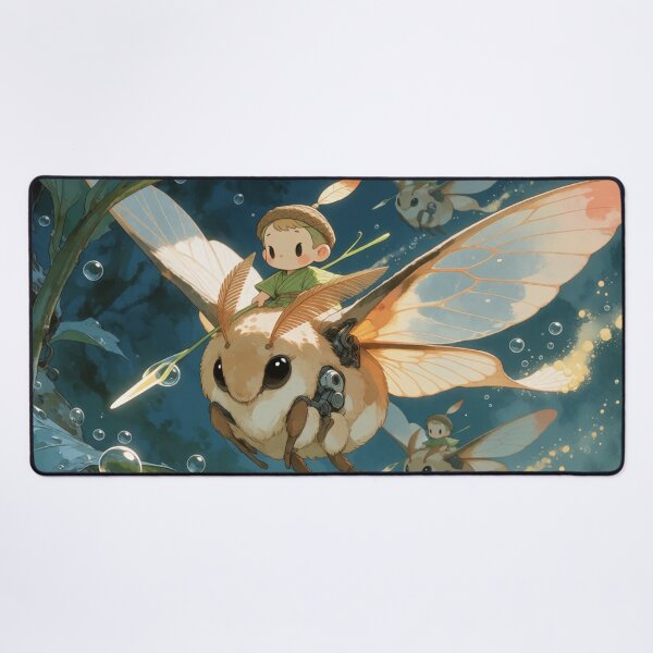Item preview, Tiny Sprite Riding Moth in Forest Light (V2) designed and sold by SabaMirzique.