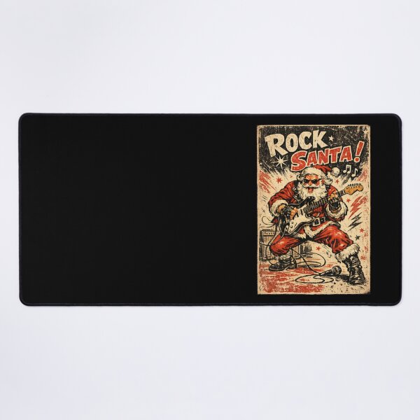 Item preview, Rock Santa Claus Electric Guitar Vintage 1950s Christmas Funny Art designed and sold by Artycom.