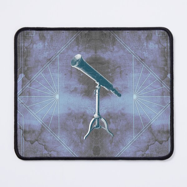 Item preview, Antique Brass Telescope on Folding Tripod Stand Faded Blue designed and sold by Ghoul Enterprises.