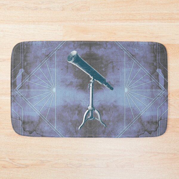 Item preview, Antique Brass Telescope on Folding Tripod Stand Faded Blue designed and sold by Ghoul Enterprises.