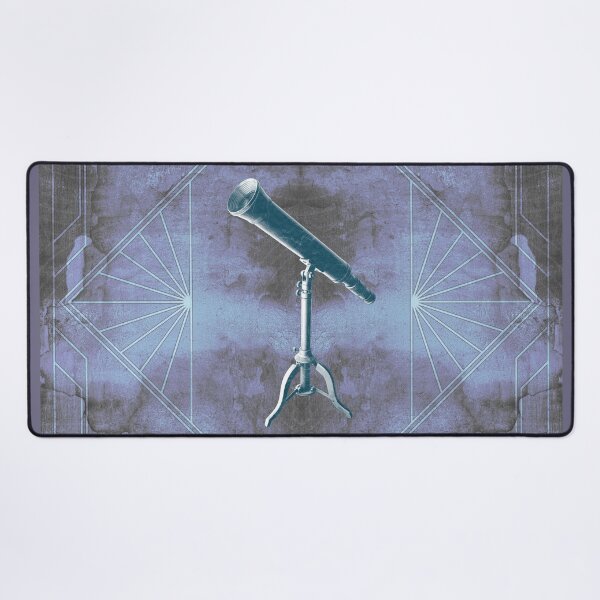 Item preview, Antique Brass Telescope on Folding Tripod Stand Faded Blue designed and sold by Ghoul Enterprises.