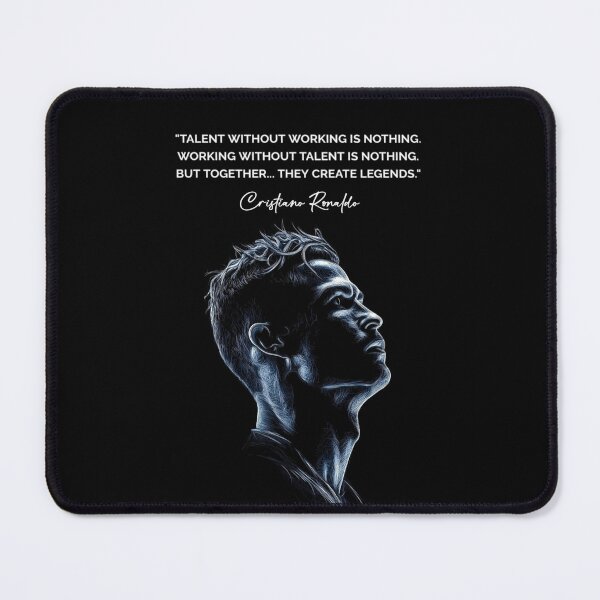 Item preview, Talent Without Working Hard Is Nothing Cristiano Ronaldo Inspiring Motivational Quotes and Sayings CR7 Portrait designed and sold by Matt_Smith.