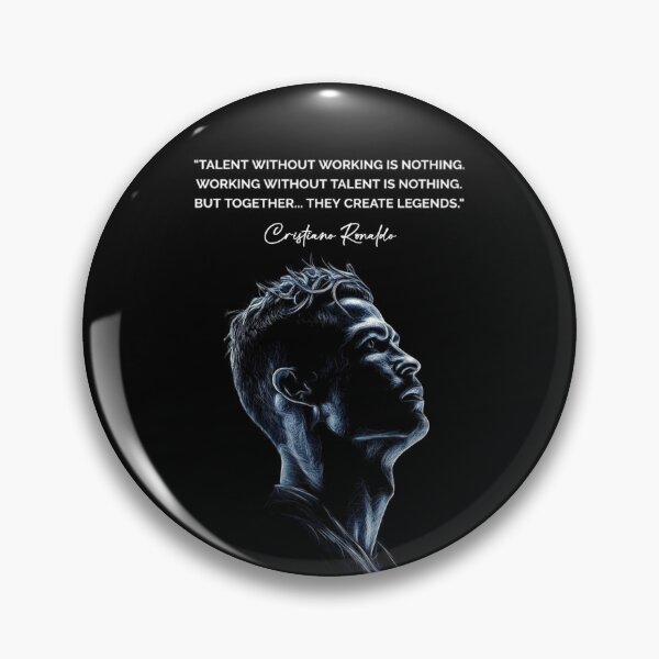 Item preview, Talent Without Working Hard Is Nothing Cristiano Ronaldo Inspiring Motivational Quotes and Sayings CR7 Portrait designed and sold by Matt_Smith.