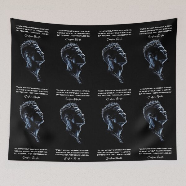 Item preview, Talent Without Working Hard Is Nothing Cristiano Ronaldo Inspiring Motivational Quotes and Sayings CR7 Portrait designed and sold by Matt_Smith.