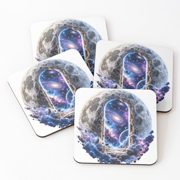 Item preview, Moon Door to Another Universe – Cosmic Portal Space Art designed and sold by okay 2 look .