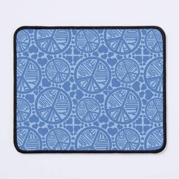 Item preview, Peace Love Justice Equity with Hearts in Blue designed and sold by Digitalmyth's Designs.