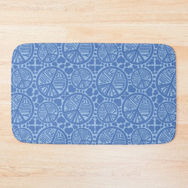Item preview, Peace Love Justice Equity with Hearts in Blue designed and sold by Digitalmyth's Designs.