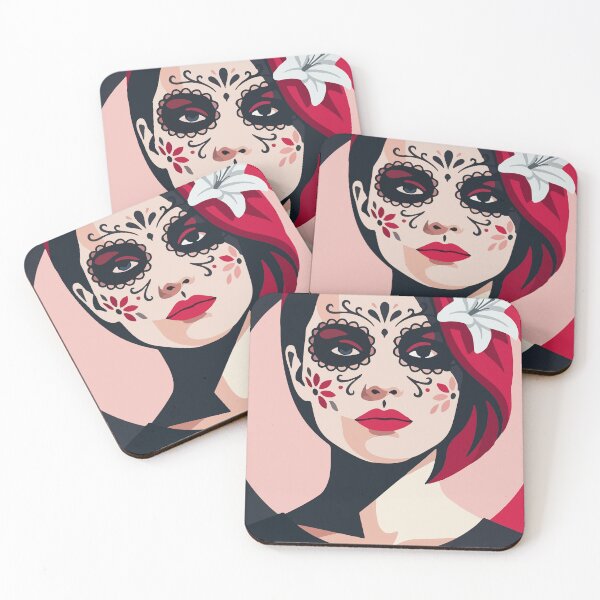 Item preview, Catrina Flat Color Art | Day of the Dead Mexican Sugar Skull designed and sold by  Ojo de Lilith.