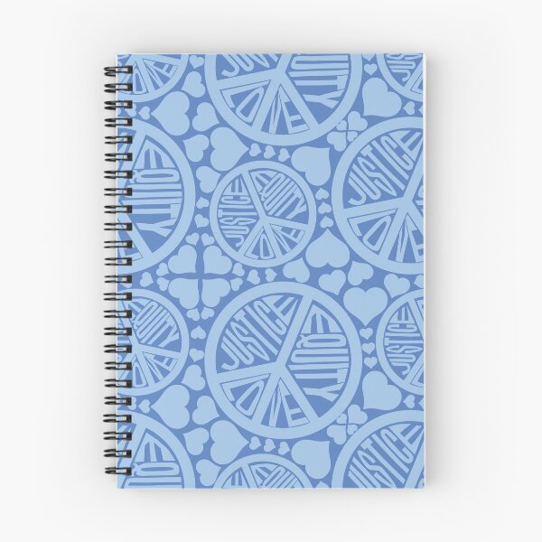 Item preview, Peace Love Justice Equity with Hearts in Blue designed and sold by Digitalmyth's Designs.