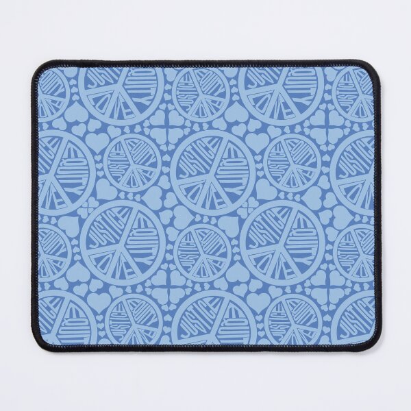 Item preview, Peace Love Justice Equity with Hearts in Blue designed and sold by Digitalmyth's Designs.